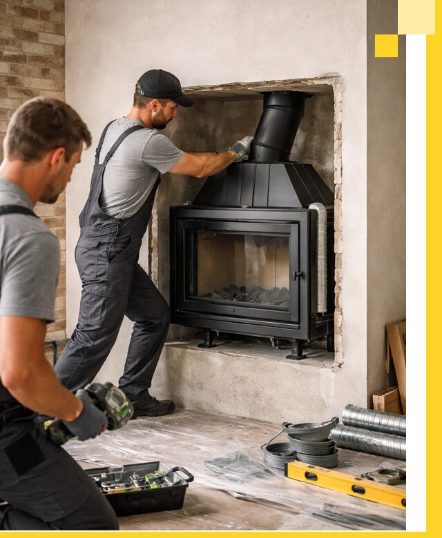 Установка каминных топок в Сегеже: монтаж, подключение