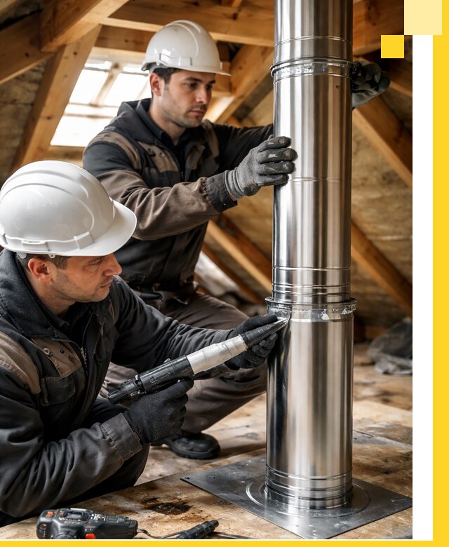 Монтаж дымоходов для каминов в Сегеже с гарантией качества