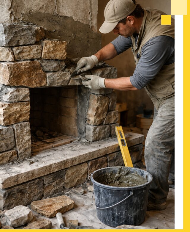 Изготовление и установка каменных каминов под ключ в Сегеже