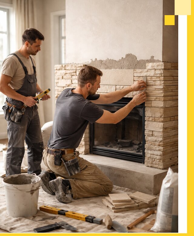 Установка и монтаж каминов для загородного дома в Сегеже