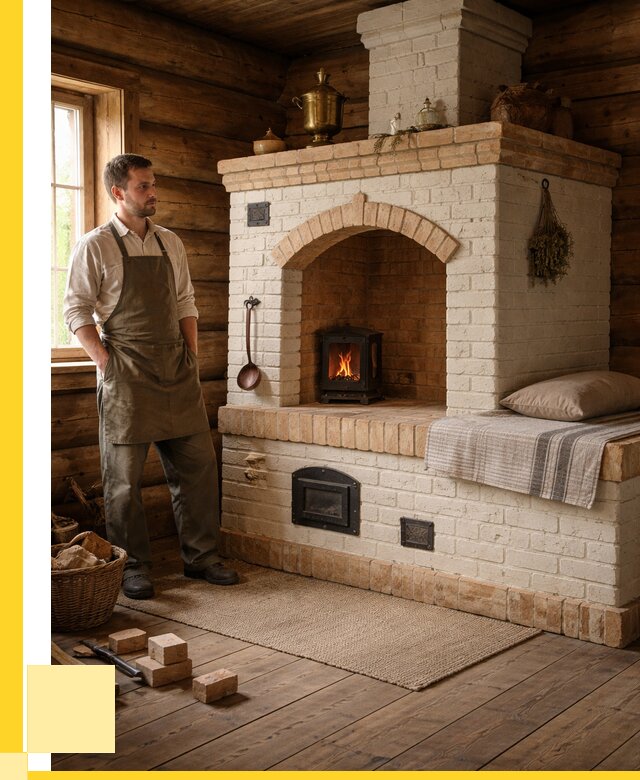 Русские печи с лежанкой под ключ в Сегеже от 156075 р. ЭриданСгж