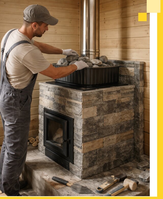 Печи для парной в Сегеже, производство, монтаж и обслуживание