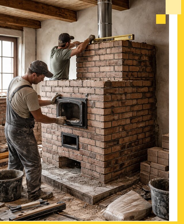 Печи для загородного дома под ключ в Сегеже — монтаж и сервис