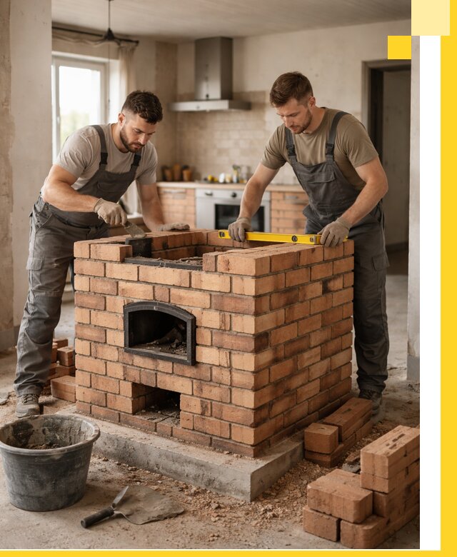 Установка и монтаж печей в частном доме в Сегеже под ключ