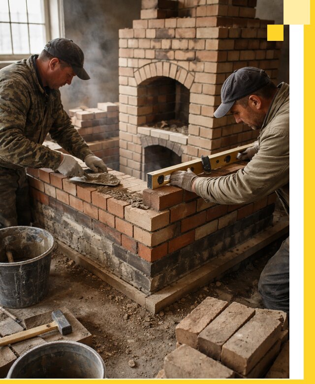 Изготовление и монтаж печей и каминов из кирпича в Сегеже