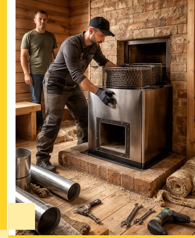 Монтаж банных печей под ключ в Сегеже от 18729 р., ЭриданСгж