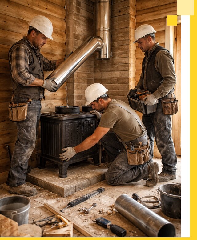 Профессиональный монтаж банных печей и дымоходов в Сегеже