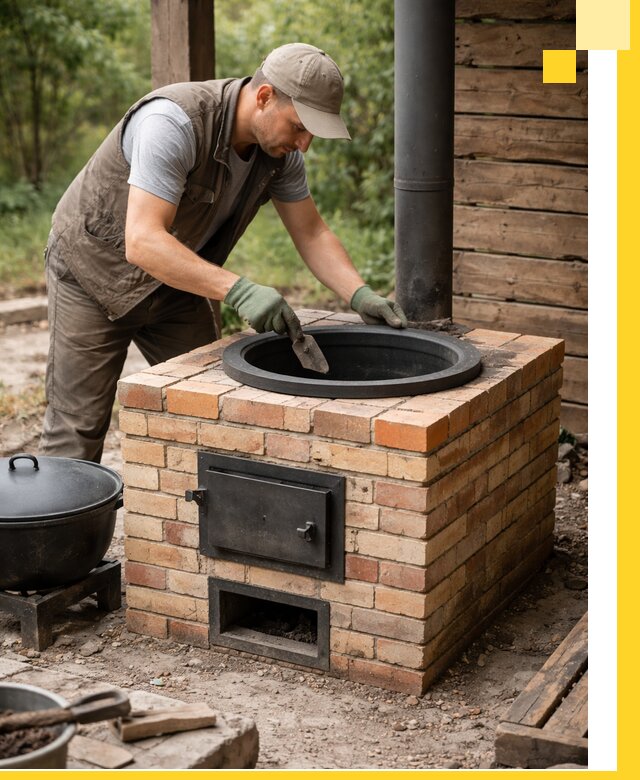 Изготовление и установка печей для казана в Сегеже под ключ