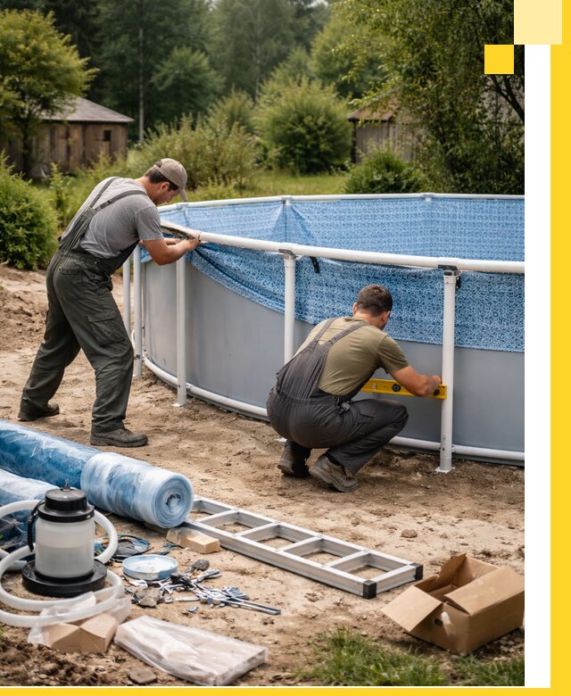 Установка и монтаж каркасных бассейнов в Сегеже под ключ