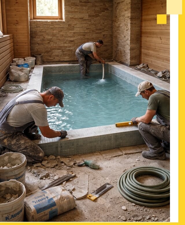 Проектирование и строительство бассейнов для бани в Сегеже