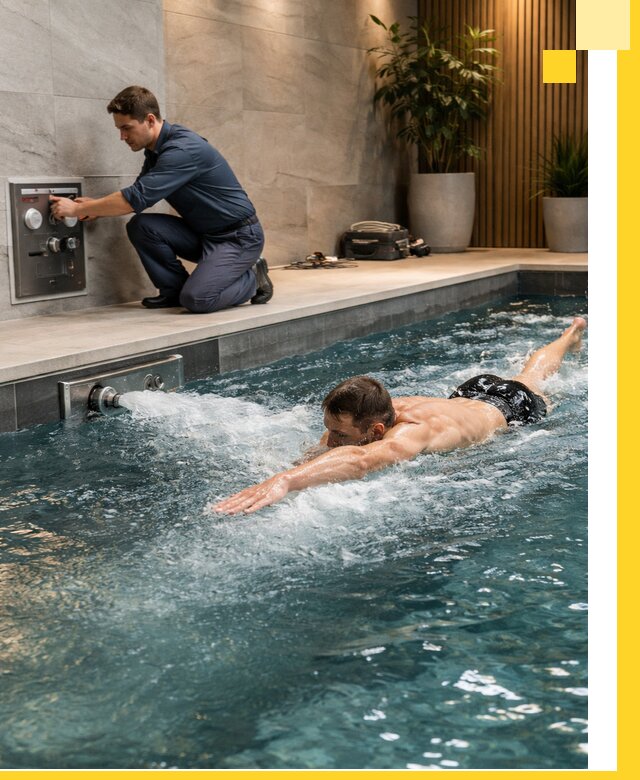 Проектирование и монтаж бассейнов с противотоком в Сегеже