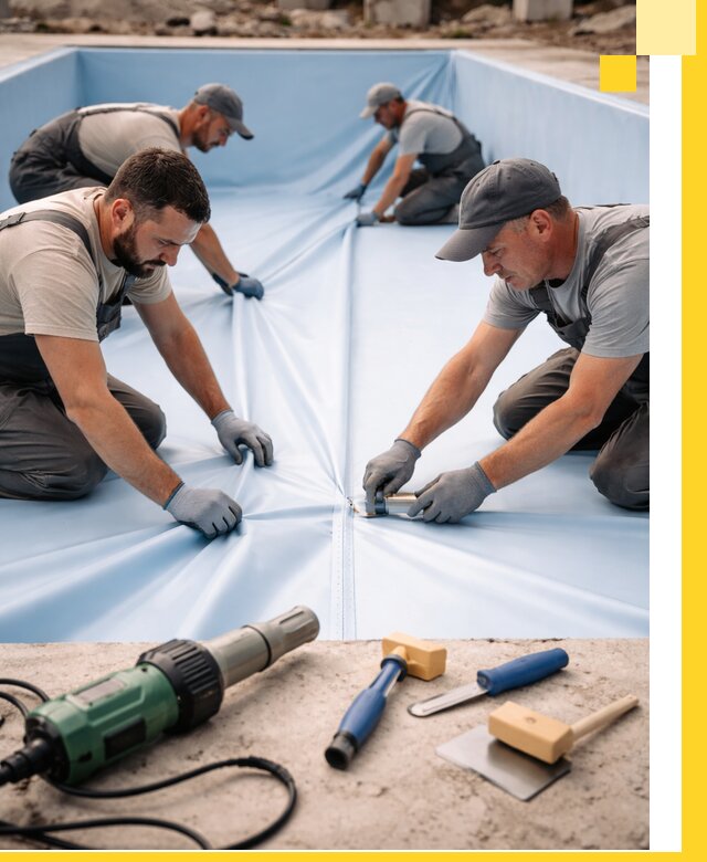 ПВХ пленка для бассейнов с монтажом и гарантией в Сегеже