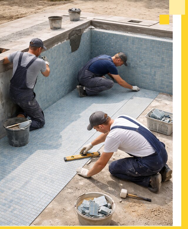 Укладка и установка плитки для бассейнов под ключ в Сегеже