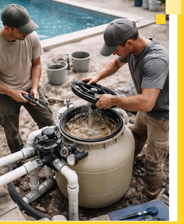 Установка и обслуживание песочных фильтров для бассейнов в Сегеже