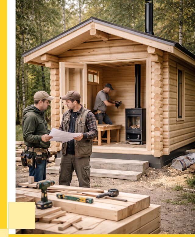 Монтаж бань под ключ в Сегеже — от 208100 р. | ЭриданСгж