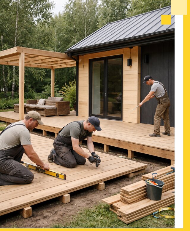 Строительство бань с террасой и бассейном под ключ в Сегеже