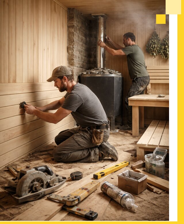 Полное строительство и оснащение парных под ключ в Сегеже