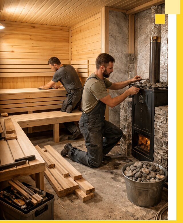 Дизайн и строительство интерьеров бань под ключ в Сегеже