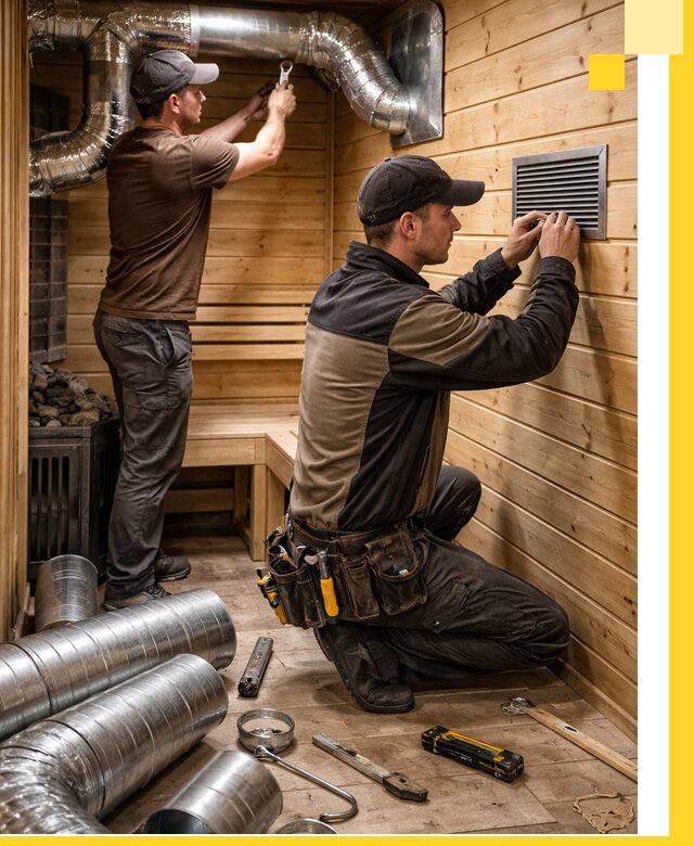 Проектирование и монтаж вентиляции бани в Сегеже под ключ