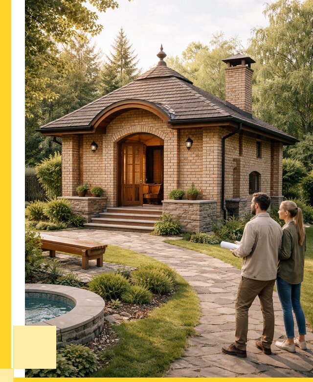 Проект кирпичной бани в Сегеже от 31215 р. | ЭриданСгж