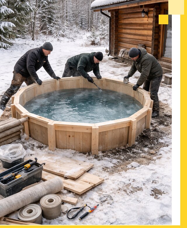 Изготовление и установка ледяных купелей под ключ в Сегеже