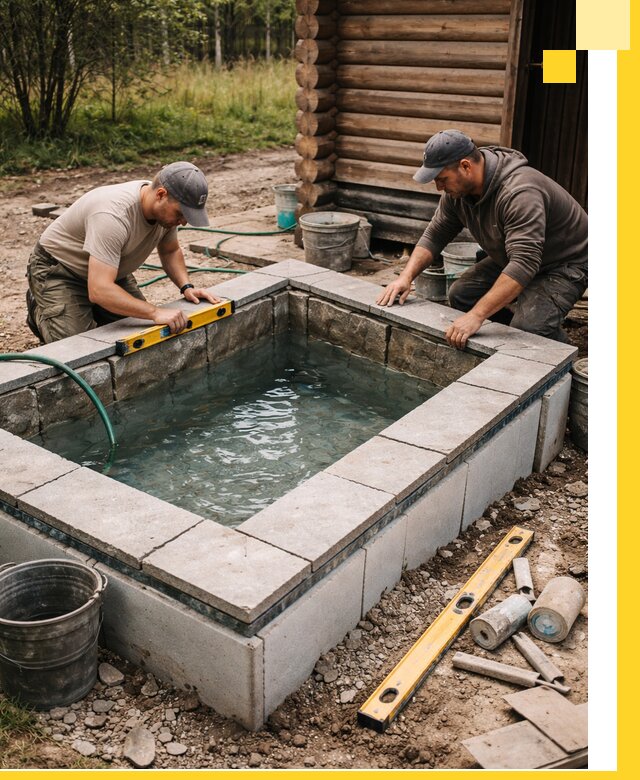 Изготовление и установка холодных купелей под ключ в Сегеже